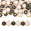 52Pcs 2 Colors Alloy Enamel Pendants ENAM-TA0002-97B-1
