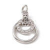 Brass Micro Pave Cubic Zirconia Charms ZIRC-F132-79P-1