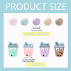 DIY Bubble Tea & Round Silicone Keychain Making Kits DIY-YW0011-19-2