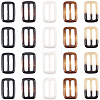 20Pcs Resin Tri-Glide Adjuster Buckles FIND-GF0008-12B-6