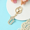 Golden Alloy Rhinestone Keychain KEYC-YW00105-21-1