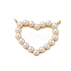 Rack Plating Brass & Glass Pearl Pendants KK-S372-09G-1