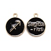Alloy Enamel Pendants X-ENAM-S124-01A-08F-1