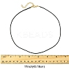 36Pcs Black Waxed Cord Necklace Making NCOR-FS0001-05G-5
