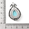 Tibetan Style Alloy & Acrylic Pendants FIND-B058-04AS-02-3