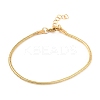 1Pc Unisex 304 Stainless Steel Round Snake Chain Bracelets BJEW-DJ0001-70-1
