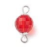 Acrylic Square Cut Round Links Connector Charms PALLOY-JF02781-3