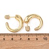 Brass Micro Pave Cubic Zirconia C-Shaped Stud Earrings EJEW-B153-05G-5