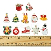 24Pcs 12 Styles Christmas Theme Spray Painted Alloy Enamel Pendants ENAM-FS0002-19P-5