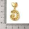 Rack Plating Brass Micro Pave Clear Cubic Zirconia Perdants KK-C067-12G-G-3