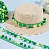 6.5 Yards Gradient Color Polyester Pom Pom Ball Tassel Ribbons DIY-GA0006-95C-5