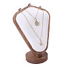 Bust Shaped Wooden Necklace Display Stands NDIS-WH0003-018D-1