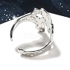 Irregular 304 Stainless Steel Open Cuff Rings for Unisex RJEW-Q003-01P-5