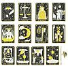 12Pcs Tarot Card Enamel Pins JEWB-CJZ0001-01G-1
