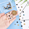 48Pcs 6 Colors Ion Plating(IP) 304 Stainless Steel Bead Caps STAS-UN0049-53-4