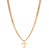 1Pc 304 Stainless Steel Letter Pendant Necklaces NJEW-LP0001-33T-G-1