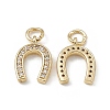 Brass Micro Pave Cubic Zirconia Charms KK-E068-VB278-1