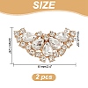 4Pcs 2 Colors Detachable Alloy Rhinestone Shoe Buckle Clips FIND-AR0005-05-2