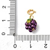 925 Sterling Silver Pave Cubic Zirconia & Enamel Pendant Decorations STER-G050-01G-3