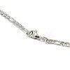 Tarnish Resistant 304 Stainless Steel Figaro Chain Necklace Making LS-STAS-A028-N025P-3