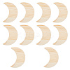 Unfinished Wooden Crescent Moon Shape WOOD-WH0124-09-1