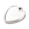 304 Stainless Steel Pendant Cabochon Settings STAS-Z204-04P-13-2