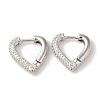 Brass Micro Pave Clear Cubic Zirconia Hoop Earrings for Women EJEW-A110-05P-2