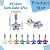 24Pcs 8 Styles AB Color Transparent Glass European Dangle Charms PALLOY-AR00050-2