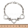 201 Stainless Steel Cable Chain Bracelets for Women BJEW-B143-14P-5