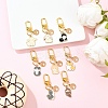 8Pcs Dog & Paw Print Alloy Enamel Pendant Decorations HJEW-YW00215-4