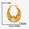 304 Stainless Steel Irregular Twist Hoop Earrings KB0349-2-4