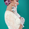 6 Pairs 6 Styles Polyester Lace Gloves AJEW-GL0002-71-5