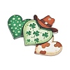 Saint Patrick's Day Opaque Printed Acrylic Pendants OACR-A045-05C-2