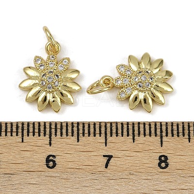 Brass Micro Pave Cubic Zirconia Pendants KK-I358-063G-A-1