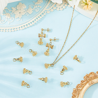 12Pcs Brass Micro Pave Clear Cubic Zirconia Charms ZIRC-BBC0003-46-1