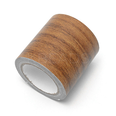 Non-woven Fabrics Imitation Wood Grain Adhesive Tape DIY-GF0005-15D-1