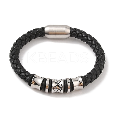 Braided Microfiber Leather Cord Bracelets BJEW-B096-13P-1