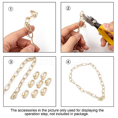 Brass Screw Carabiner Lock Charms LS-KK-T047-08G-1