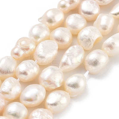 Natural Cultured Freshwater Pearl Beads Strands PEAR-P062-28B-1
