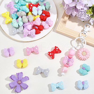 32Pcs 16 Colors Food Grade Eco-Friendly Silicone Focal Beads SIL-PA0001-33-1