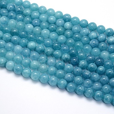 Natural Blue Quartz Beads Strands G-O047-07-8mm-1
