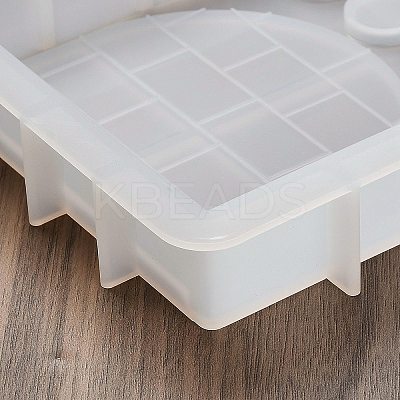 DIY Square with Rampart Pattern Candle Silicone Molds LS-DIY-G113-09B-1