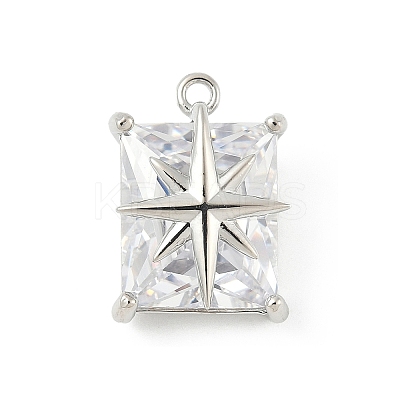 Brass Micro Pave Cubic Zirconia Pendants KK-M326-21P-1
