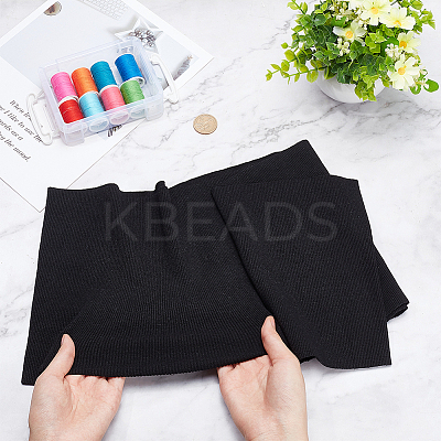 85% Cotton & 15% Elastic Fiber Ribbing Fabric for Cuffs FIND-WH0150-92B-1