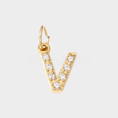 Stainless Steel Cubic Zirconia Pendants with Jump Rings X-FIND-PW0024-08V-1