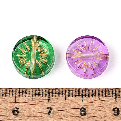 Baking Paint Transparent Glass Beads X-DGLA-N018-19-1