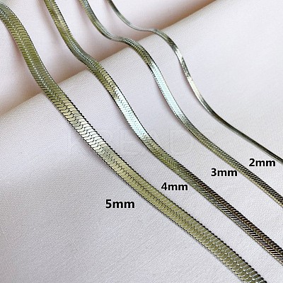 304 Stainless Steel Snake Chain Necklaces for Women WG80FEF-23-1