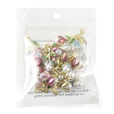 20Pc 5 Colors Alloy Enamel Pendants ENAM-FS0004-07-1