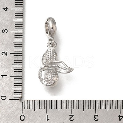 Rack Plating Alloy Crystal Rhinestone European Dangle Charms PALLOY-P307-16P-1