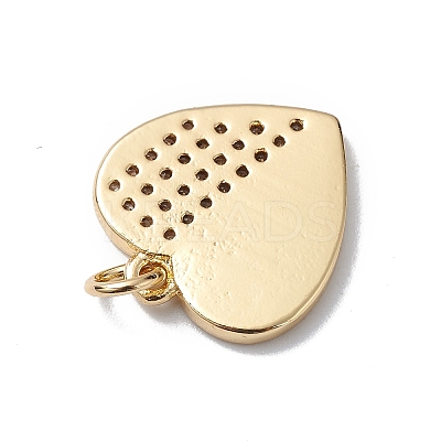 Brass Micro Pave Cubic Zirconia Pendants KK-E003-01G-1
